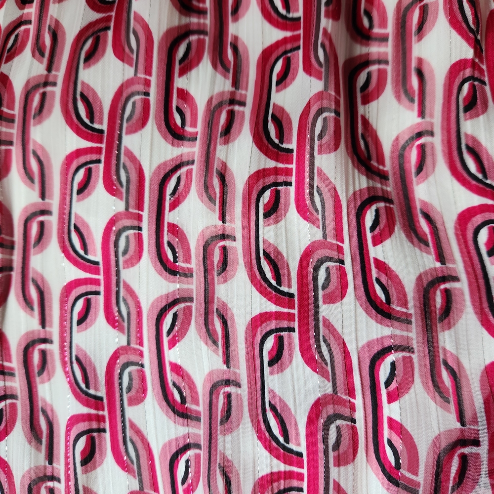 Haver London Pink and White Patterned Blouse - Picture 5 of 5